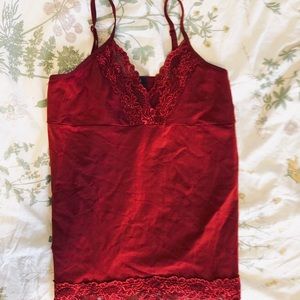❌ SOLD - Arden B. Red Lace Cami Tank Top